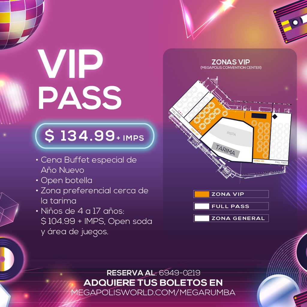 VIP Pass - Retro New Year Party